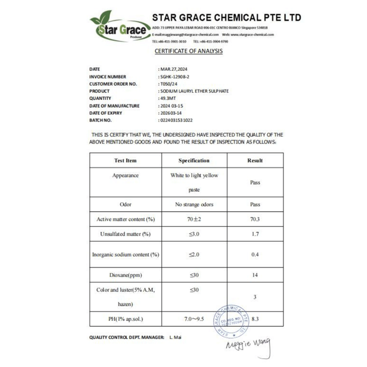 Sodium Lauryl Ether Sulfate Manufacturers
